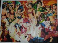Dancing Girl - Dancing Girl - Oil Work In Canvas